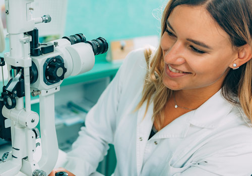 Woman optometrist